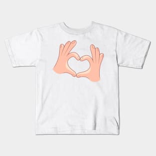 Hand Heart Gesture Kids T-Shirt